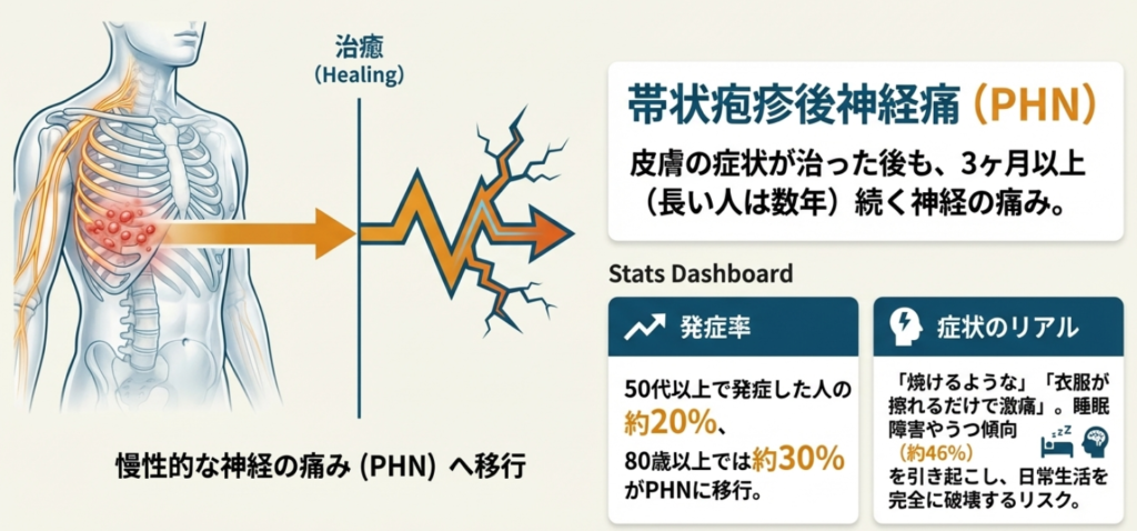 帯状疱疹後疼痛に注意