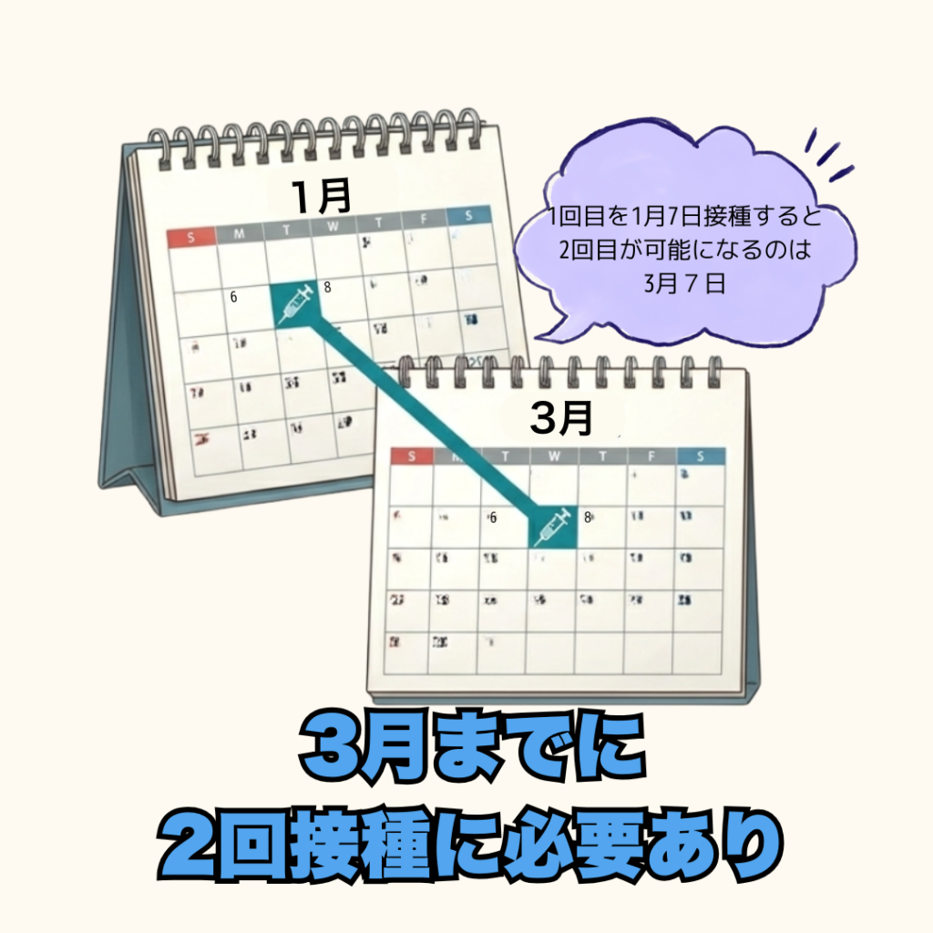 帯状疱疹ワクチン接種スケジュール例